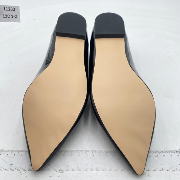 FOWT Black Bow-Knot Ballet Flats for Women Pointed Toe Loafers Slip-On Shoes - Picture 7 of 8